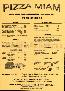 menus du restaurant : PIZZA MIAM