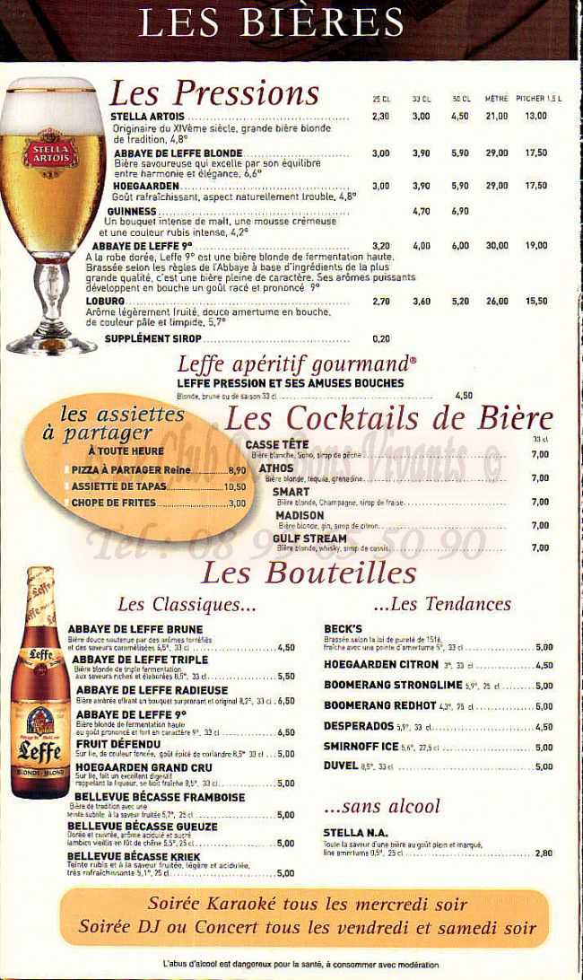 Restaurant Au Bureau Carte Et Menus