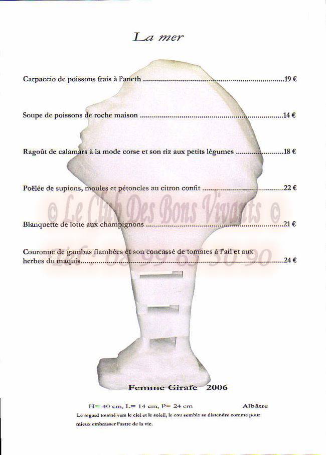 Restaurant U Caspiu Carte Et Menus