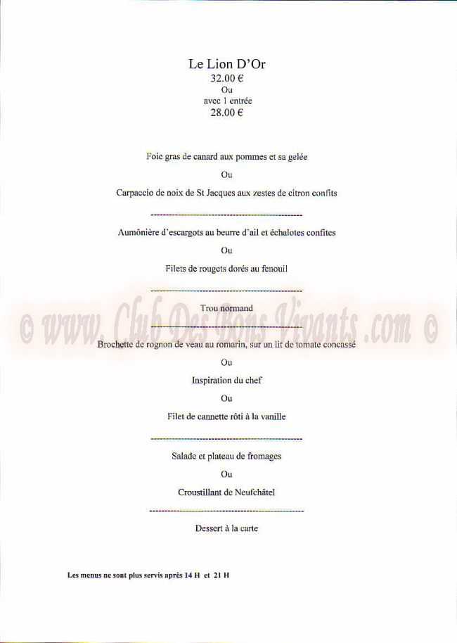 Restaurant Relais Du Lion D Or Carte Et Menus Restaurant Relais Du Lion D Or Carte Et Menus