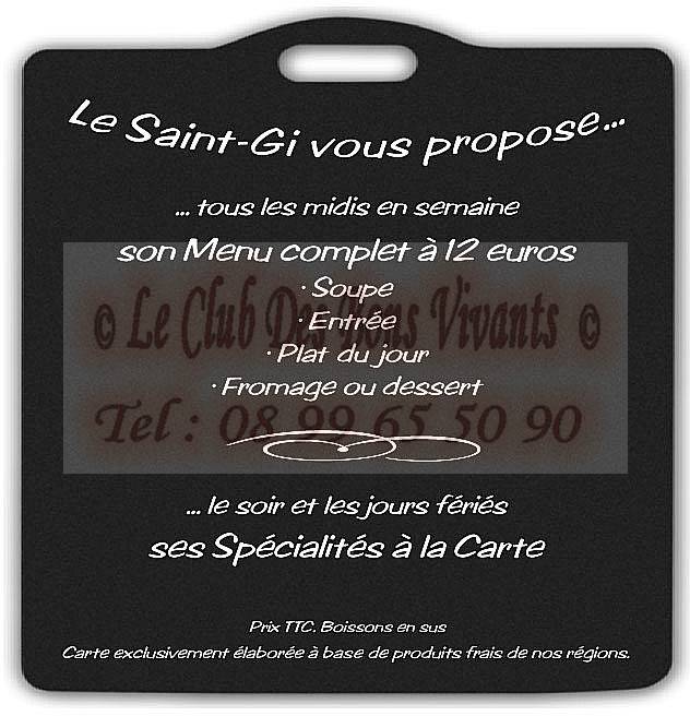 Restaurant Le Saint Gi Carte Et Menus