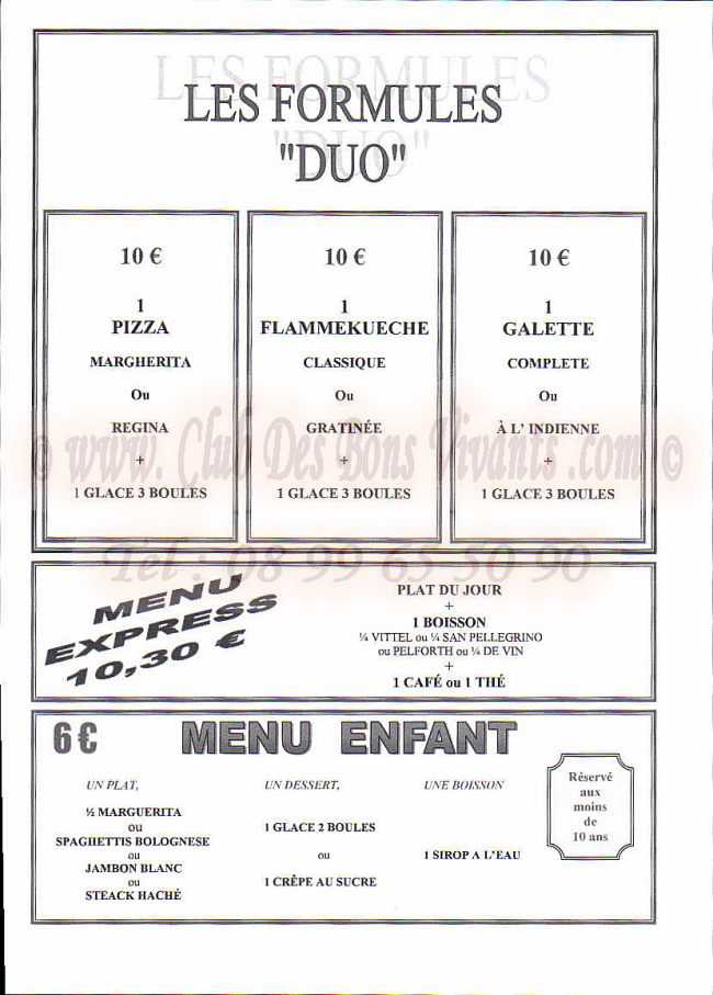 Restaurant Au Bureau Carte Et Menus