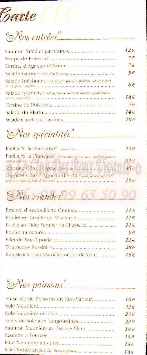 Restaurant Le Nicol S Carte Et Menus