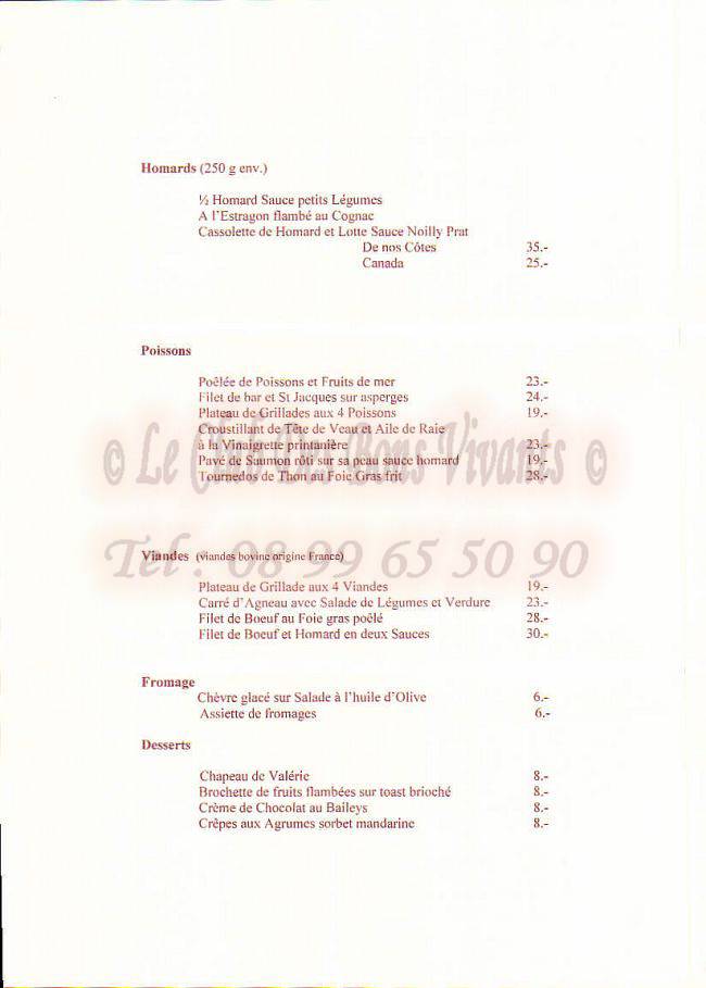 le coq menu